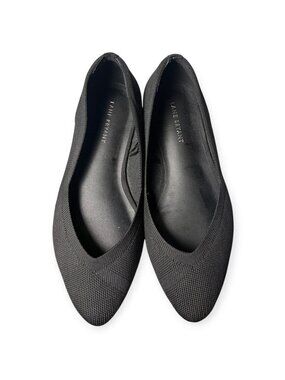 Lane Bryant Women's Size 9W Black Ballett Flat Slip On Shoes Mesh Casual Office